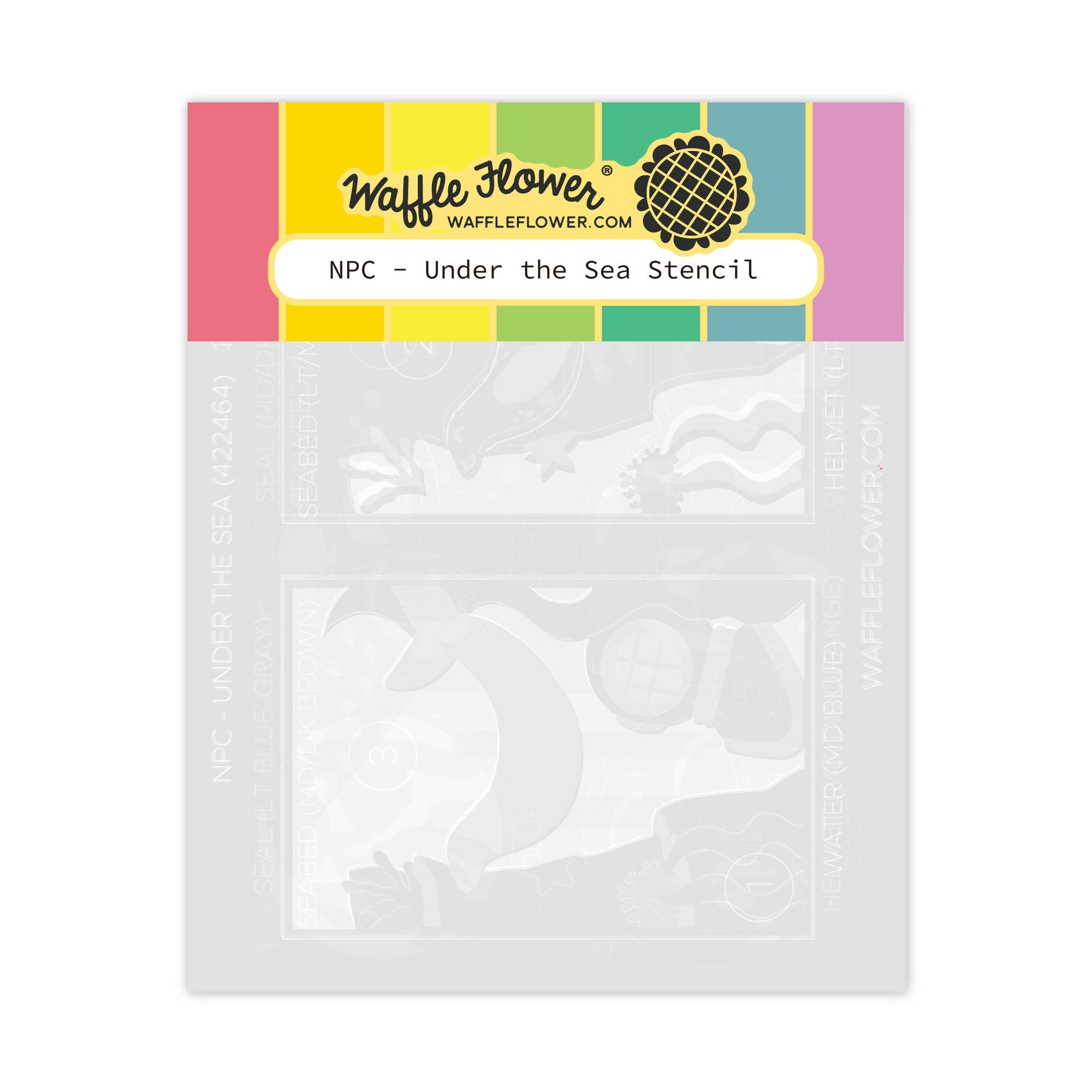 Waffle Flower Nesting Postage Collage Under the Sea Stencils 422464