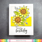 Waffle Flower Nesting Squares Dies 310333 happy birthday