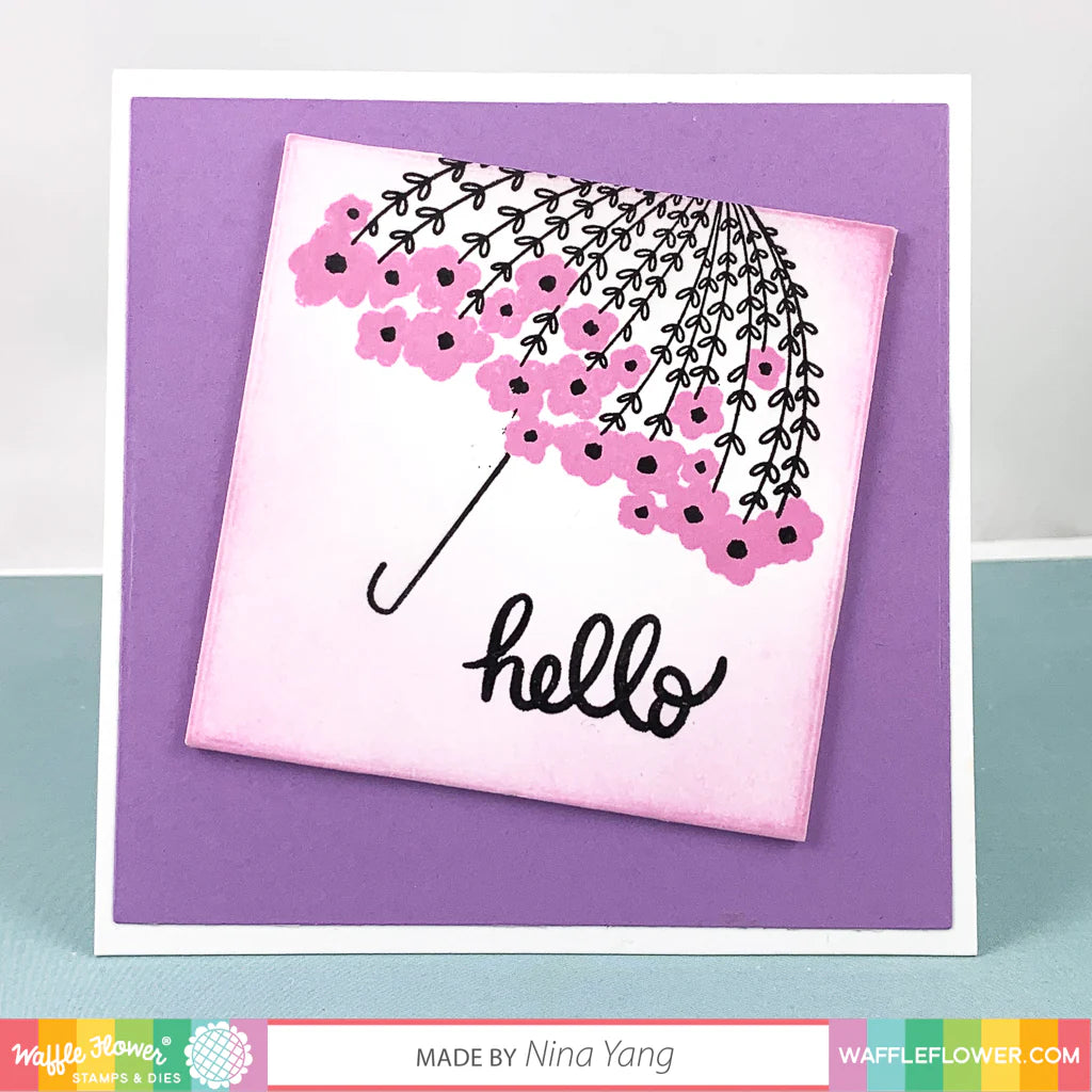 Waffle Flower Nesting Squares Dies 310333 hello