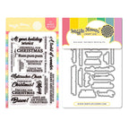 Waffle Flower Nutcracker Sentiments Clear Stamp and Die Set