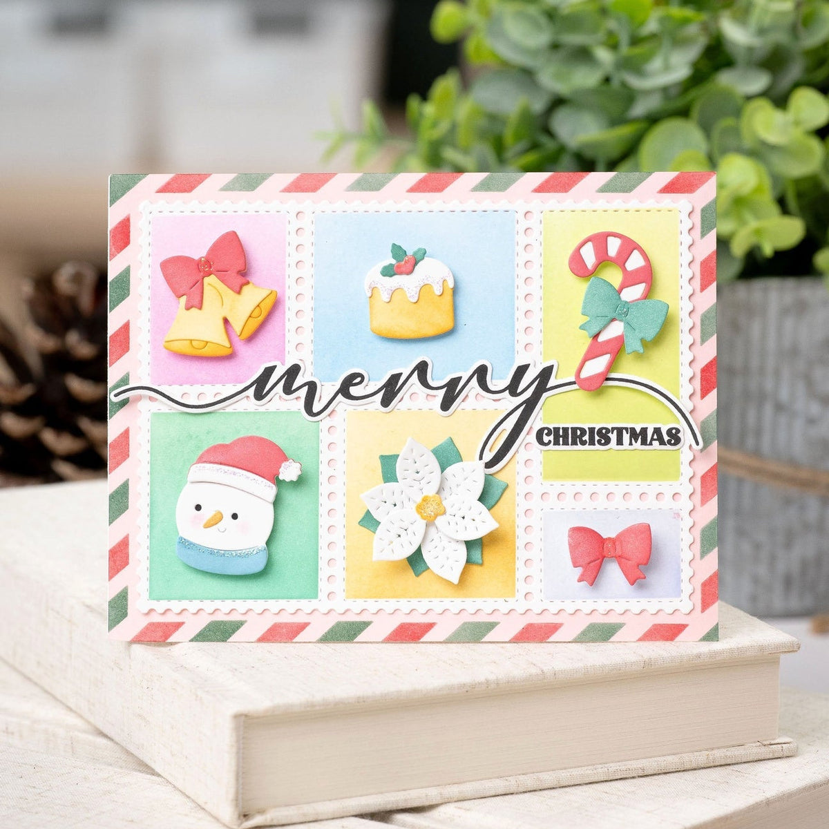 Waffle Flower Nutcracker Sentiments Clear Stamps 422616 grid