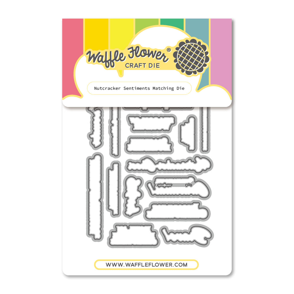 Waffle Flower Nutcracker Sentiments Matching Dies 422617