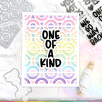 Waffle Flower Old Friend Sentiments Clear Stamp and Die Set pastels | color-code:ALT01