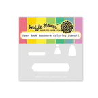 Waffle Flower Open Book Bookmark Coloring Stencil 422213