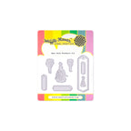 Waffle Flower Open Book Bookmark Die and Sentiments Clear Stamp Set image 1