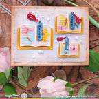 Waffle Flower Open Book Bookmark Sentiments Clear Stamps 422211 bookmarks