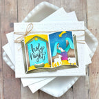 Waffle Flower Open Book Holiday Sayings Clear Stamps 422127 stars