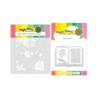 Waffle Flower Open Book Poinsettia Stencil and Die Set