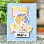 Waffle Flower Open Book Trio Coloring Stencil 422219 butterflies