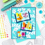 Waffle Flower Open Book Trio Coloring Stencil 422219 flowers