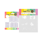 Waffle Flower Open Book Trio Die and Butterfly Stencil Set