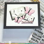 Waffle Flower Open Book Trio Die and Butterfly Stencil Set pink