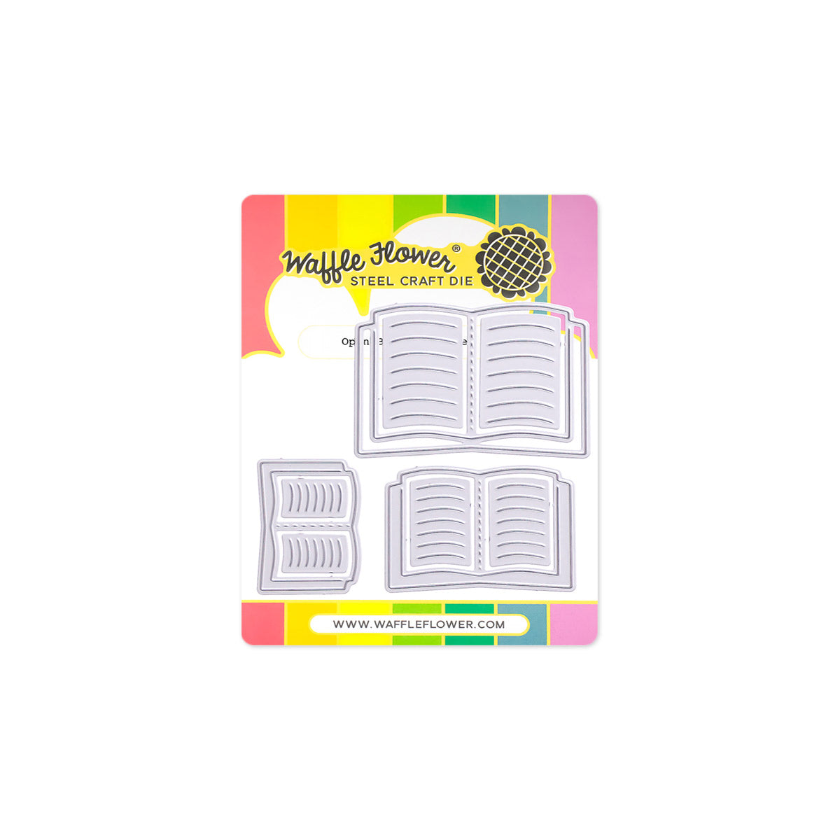 Waffle Flower Open Book Trio Die and Fall Stencil Set image 1