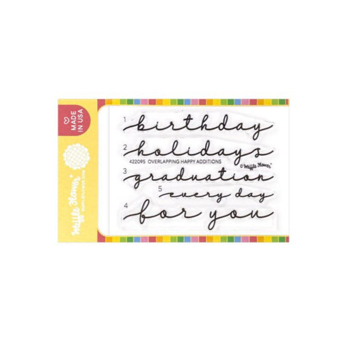 Waffle Flower Overlapping Happy Additions Clear Stamps 422095