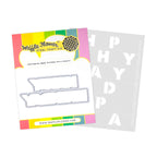 Waffle Flower Overlapping Happy Birthday Die n stencil Set 421959