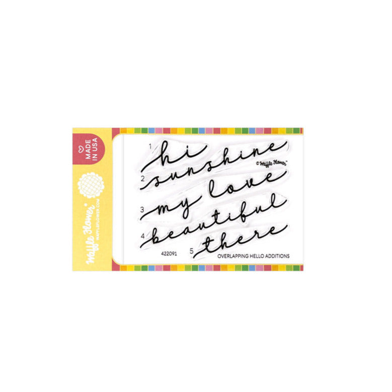 Waffle Flower Overlapping Hello Additions Clear Stamps 422091