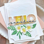 Waffle Flower Overlapping Hello Additions Clear Stamps 422091 flowers