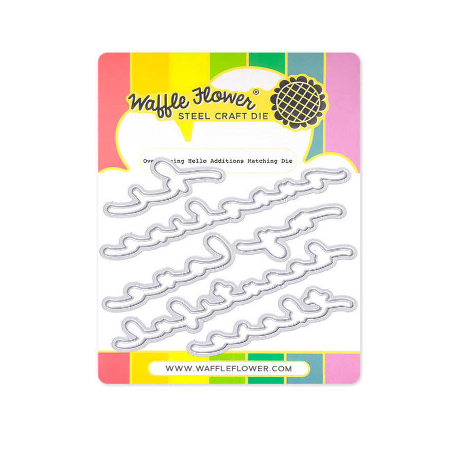 Waffle Flower Overlapping Hello Additions Matching Dies 422092