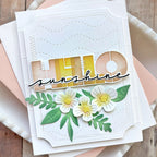 Waffle Flower Overlapping Hello Additions Matching Dies 422092 flowers