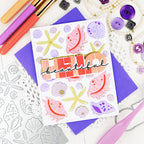 Waffle Flower Overlapping Hello Additions Matching Dies 422092 shells