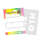 Waffle Flower Overlapping Hello Die n stencil 422101