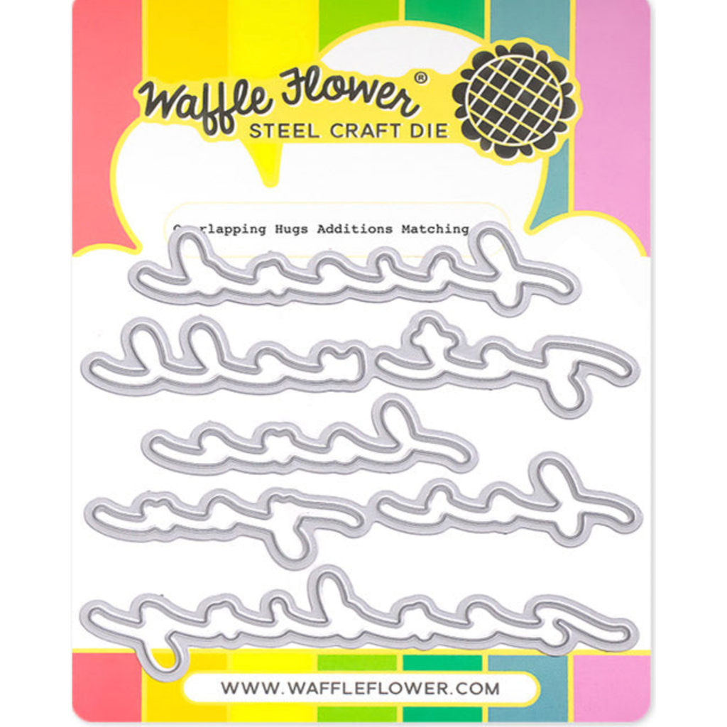 Waffle Flower Overlapping Hugs Additions Clear Stamp and Die Set die