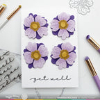 Waffle Flower Overlapping Hugs Additions Clear Stamp and Die Set flowers