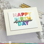 Waffle Flower Overlapping Hugs Additions Matching Dies 421950 happy birthday