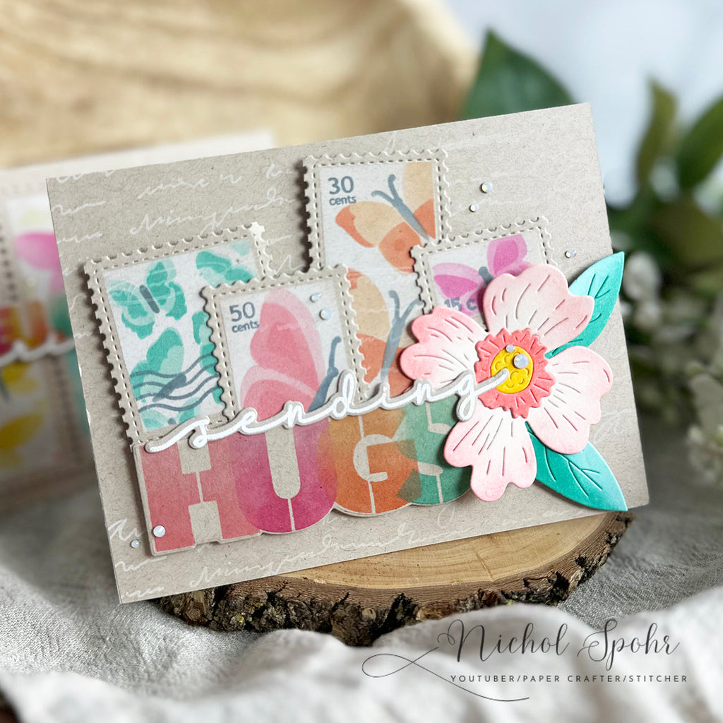 Waffle Flower Overlapping Hugs Die n stencil 421932 flower | color-code:ALT01