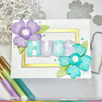 Waffle Flower Overlapping Hugs Die n stencil 421932 flowers