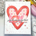 Waffle Flower Overlapping Love Additions Clear Stamp and Die Set hearts