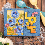 Waffle Flower Overlapping Love Additions Clear Stamps 422099 flowers