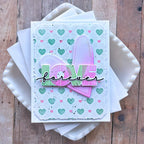 Waffle Flower Overlapping Love Additions Clear Stamps 422099 hearts