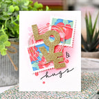 Waffle Flower Overlapping Love Additions Clear Stamps 422099 hugs