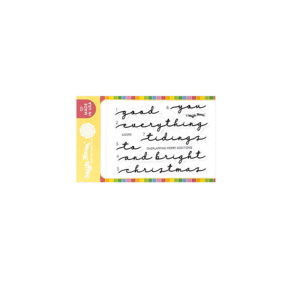 Waffle Flower Overlapping Merry Additions Clear Stamp and Die Set product image 1