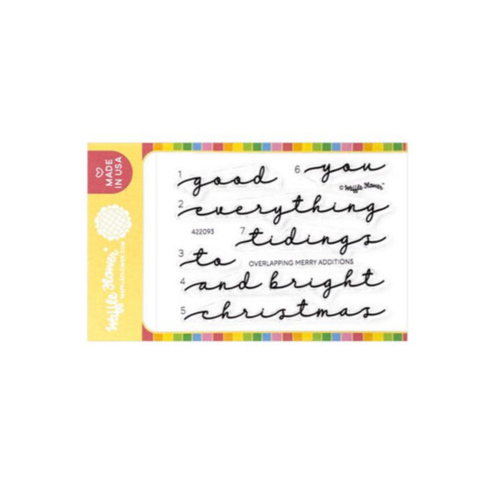 Waffle Flower Overlapping Merry Additions Clear Stamps 422093