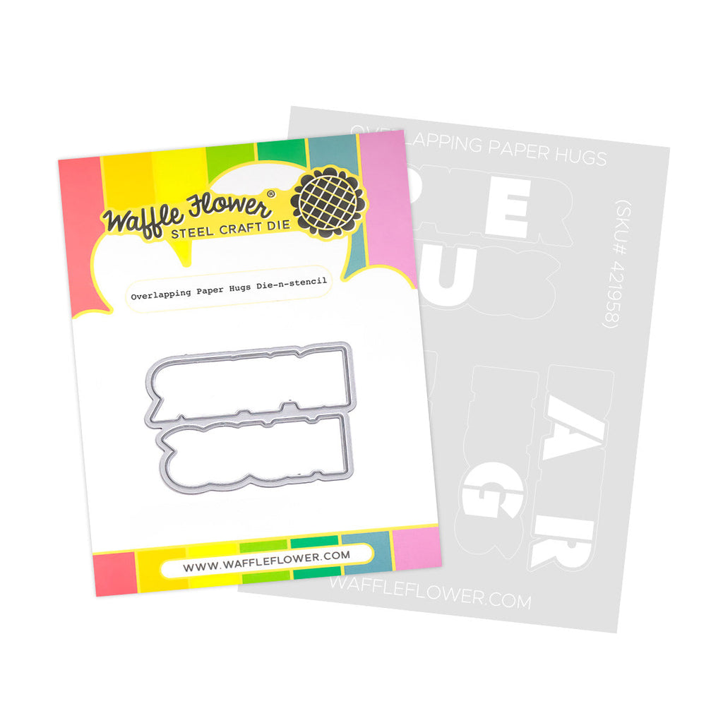 Waffle Flower Overlapping Paper Hugs Die n stencil Set 421958