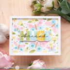 Waffle Flower Overlapping Paper Hugs Die n stencil Set 421958 spirng