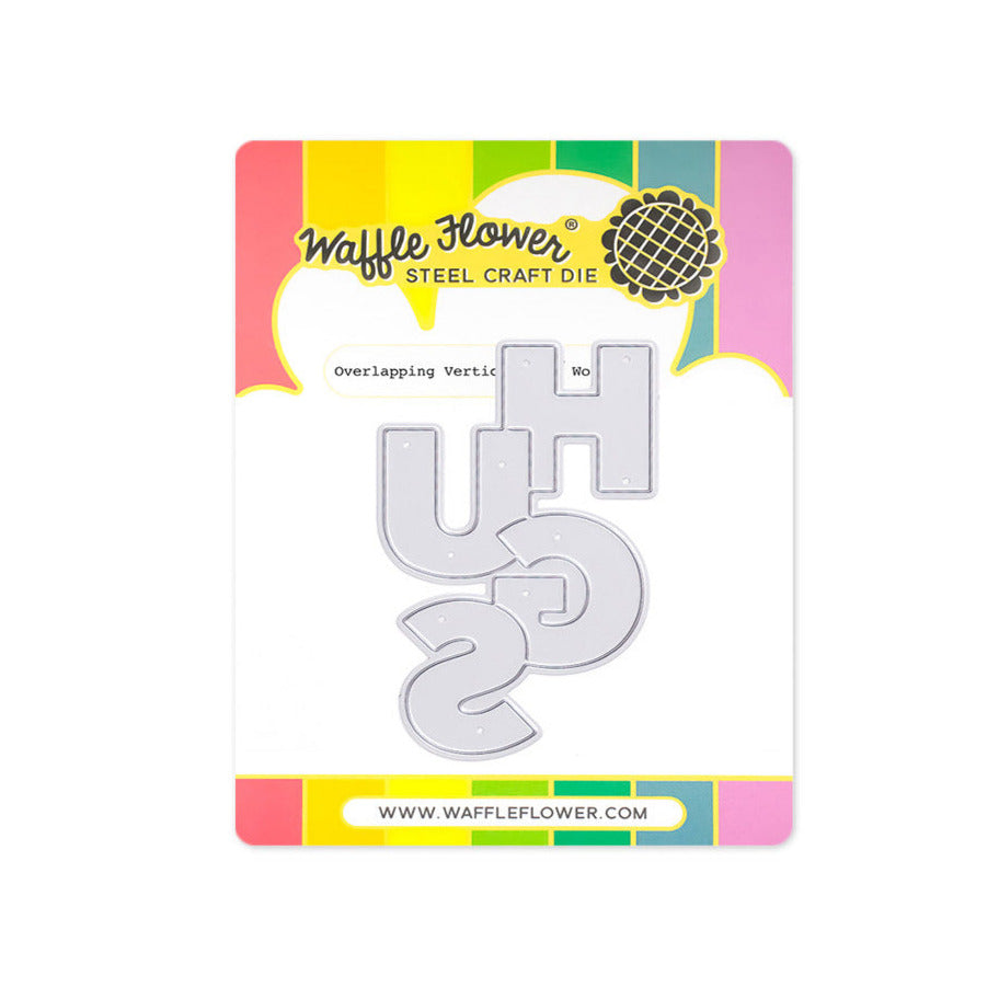 Waffle Flower Overlapping Vertical Hugs Word Die 422064