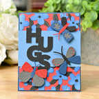 Waffle Flower Overlapping Vertical Hugs Word Die 422064 masculine