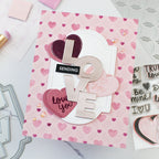 Waffle Flower Overlapping Vertical Love Word Dies 422208 hearts