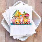 Waffle Flower Overlapping You're Additions Clear Stamp and Die Set mushroom