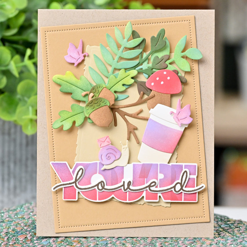 Waffle Flower Overlapping You're Additions Clear Stamps 422097 greenery