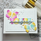 Waffle Flower Overlapping You're Die n stencil Set 422104 butterflies
