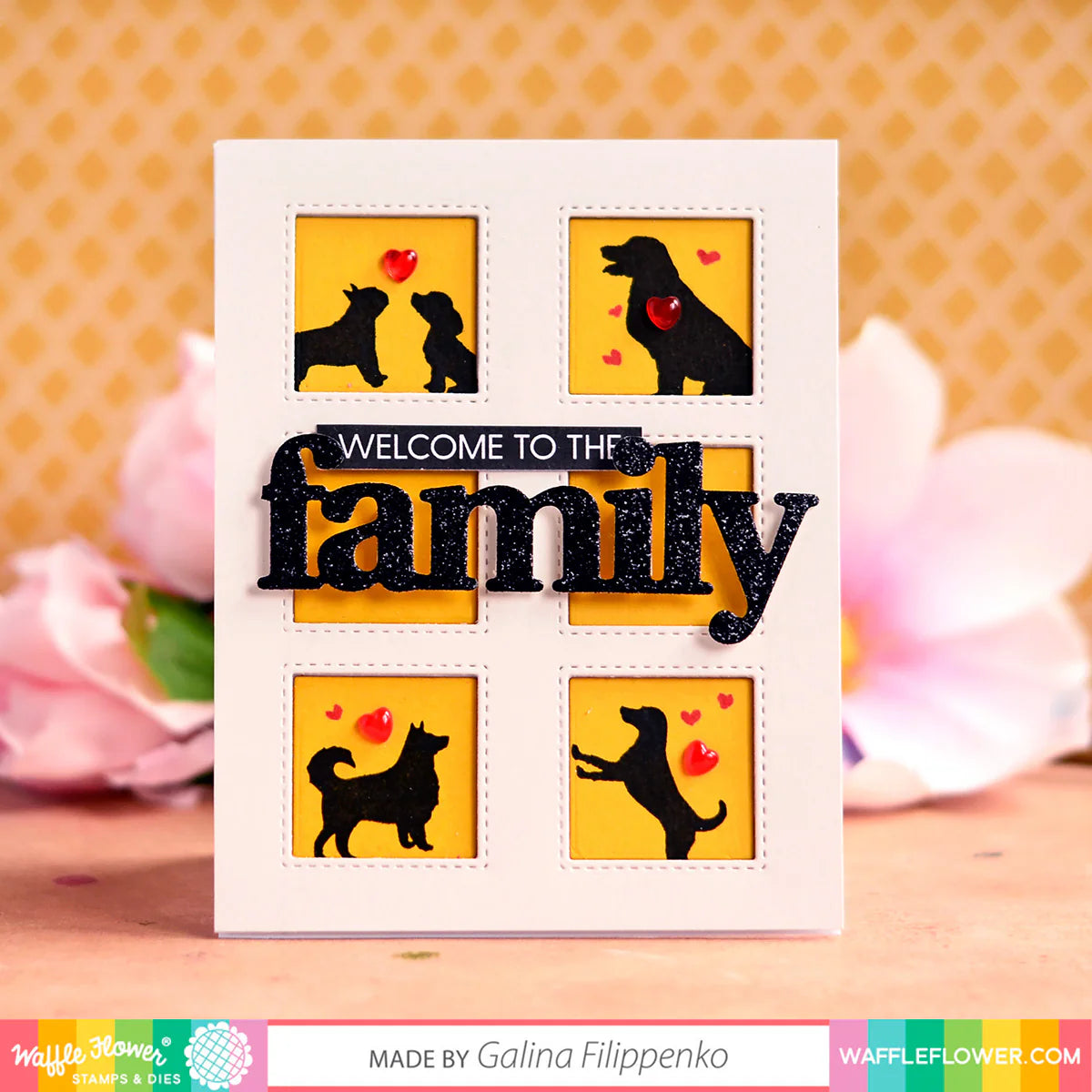 Waffle Flower Oversized Family Print Dies 421258 dogs