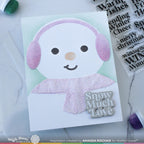 Waffle Flower Oversized Snowman Stencils 421749 pink