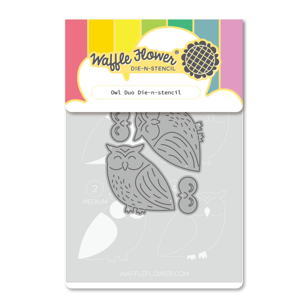 Waffle Flower Owl Duo Die-n-stencil Set 422243