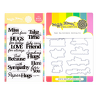 Waffle Flower Paper Hug Sentiments Clear Stamp and Die Set wfc1953