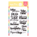 Waffle Flower Paper Hug Sentiments Clear Stamps 421953