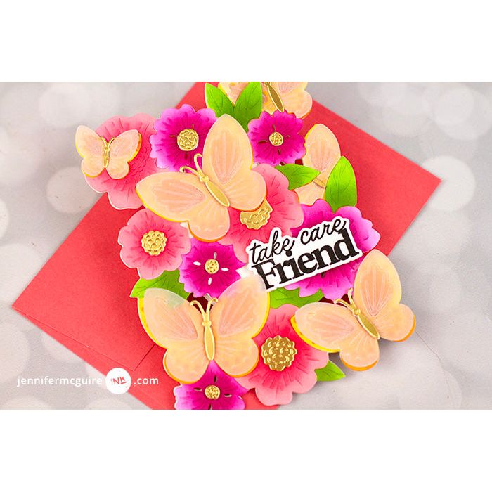 Waffle Flower Paper Hug Sentiments Clear Stamps 421953 pink | color-code:ALT02